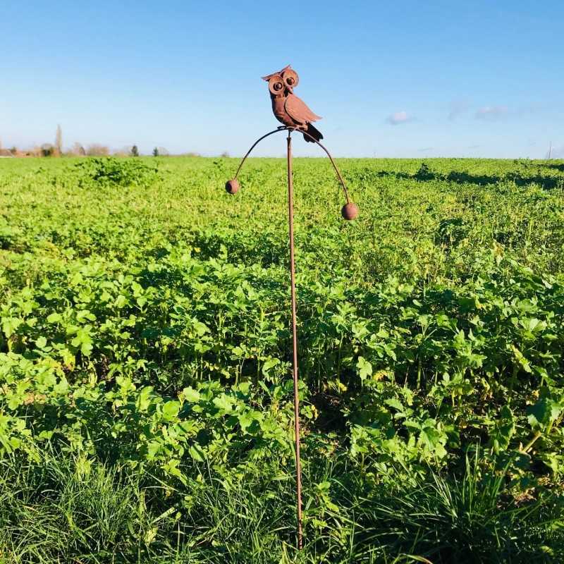 Pic décoratif de jardin, balancier en fer chouette 20,90 € LEZARD DU JARDIN