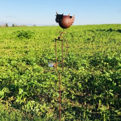 Bilanciere decorativo da giardino in ferro con motivo gufi