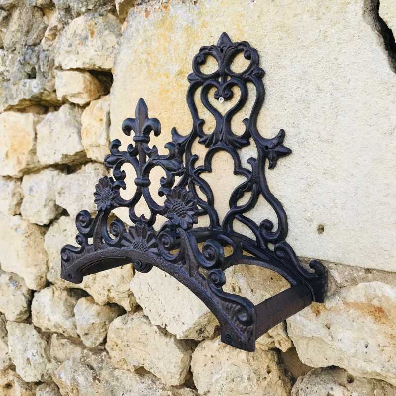 Porta Tubo da Muro in Ghisa Marrone Altezza 31 cm