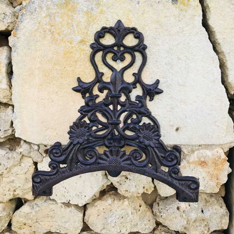 Porta Tubo da Muro in Ghisa Marrone Altezza 31 cm