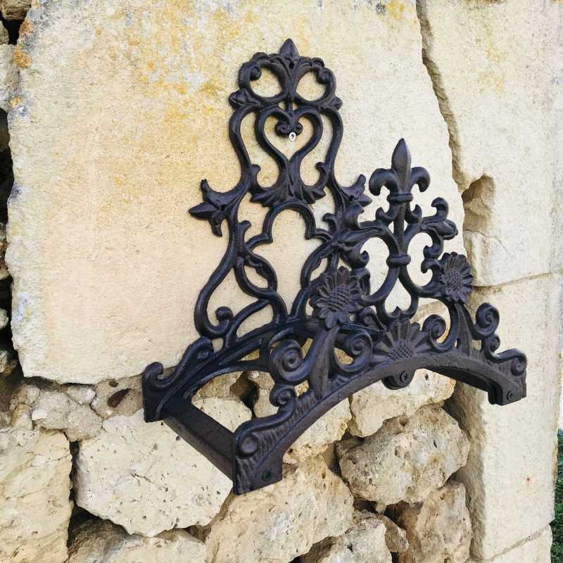 Porta Tubo da Muro in Ghisa Marrone Altezza 31 cm