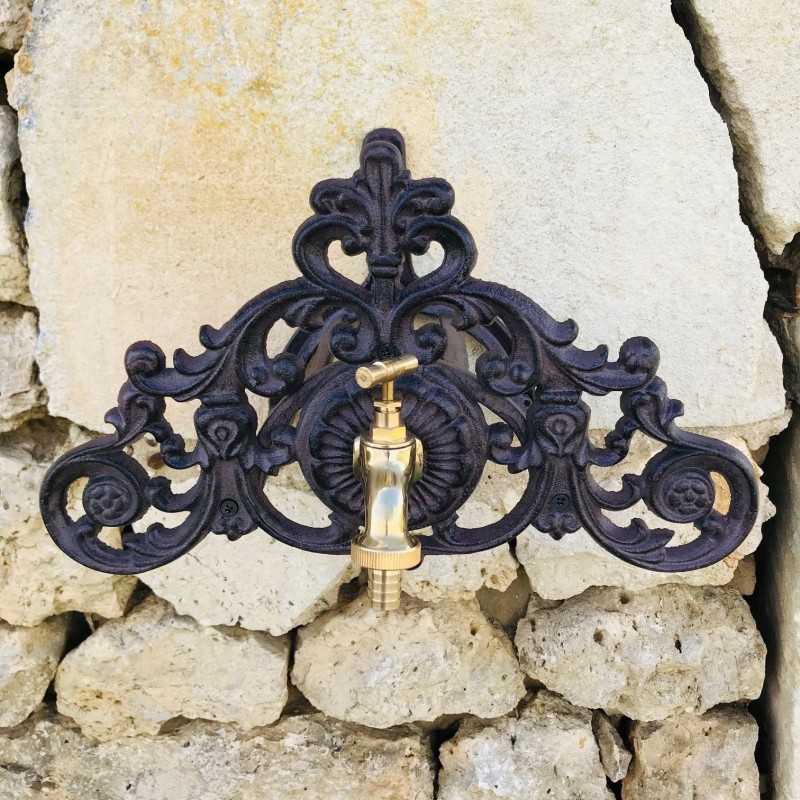 Porta Tubo da Parete con Rubinetto in Ottone