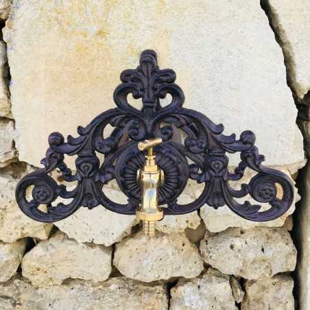 Porta Tubo da Parete con Rubinetto in Ottone