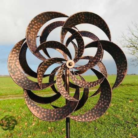 Mulino a vento decorativo da giardino 53x26x210 cm Modello Mongenan