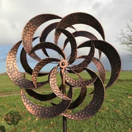 Mulino a vento decorativo da giardino 53x26x210 cm Modello Mongenan