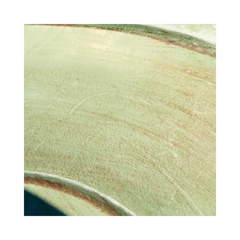 Magnifico bagno per uccelli con mangiatoia in metallo, altezza 76 cm, vista della patina