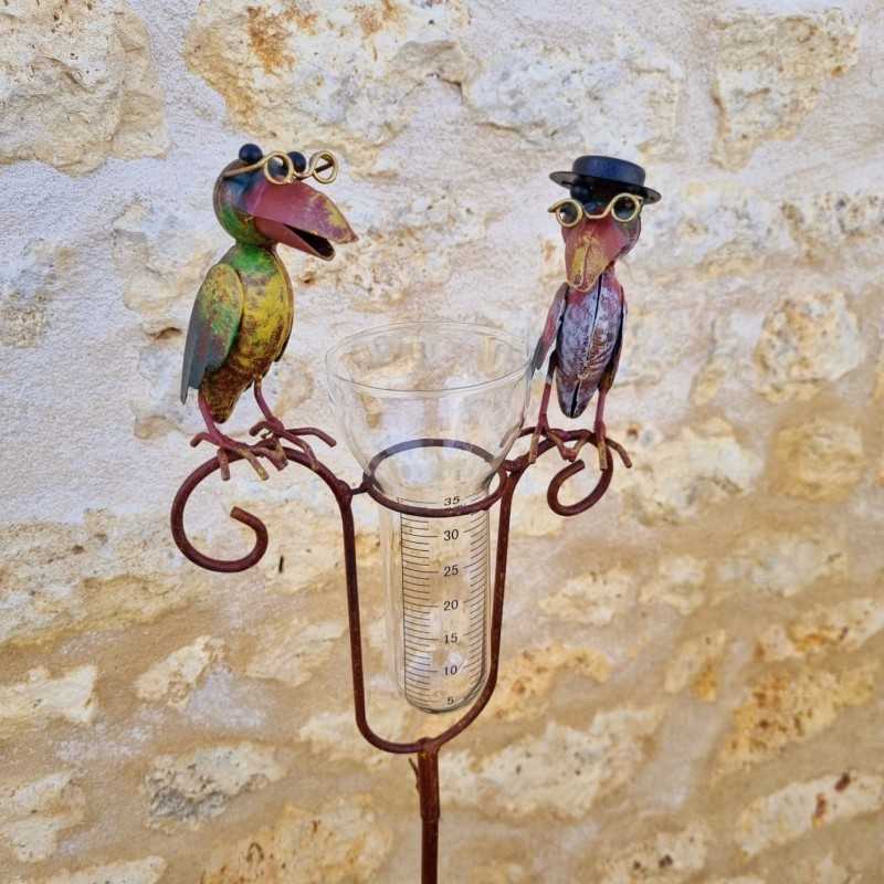 Pluviometro corvi decorazione da giardino graduato 129 cm