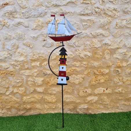 Bilanciere decorativo marino da giardino in metallo vista completa