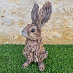 Coniglio in resina effetto legno