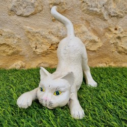 Gatto bianco in ghisa