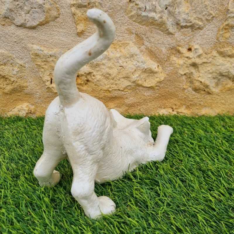 Gatto bianco in ghisa
