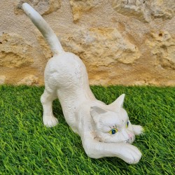 Gatto bianco in ghisa