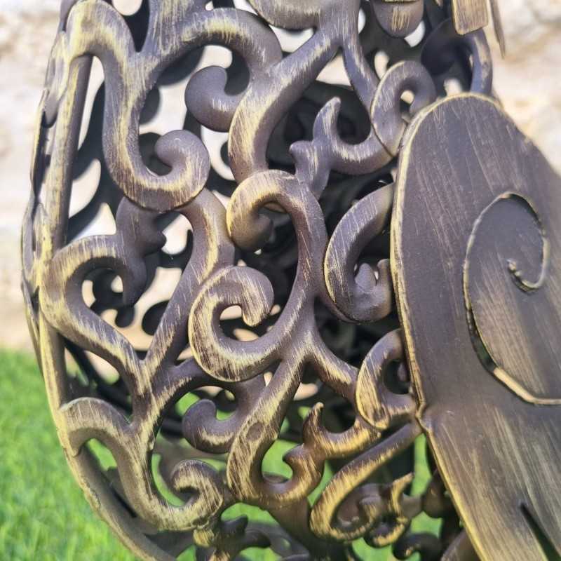 Gallo in ferro disponibile in due misure, colori oro, nero e rosso