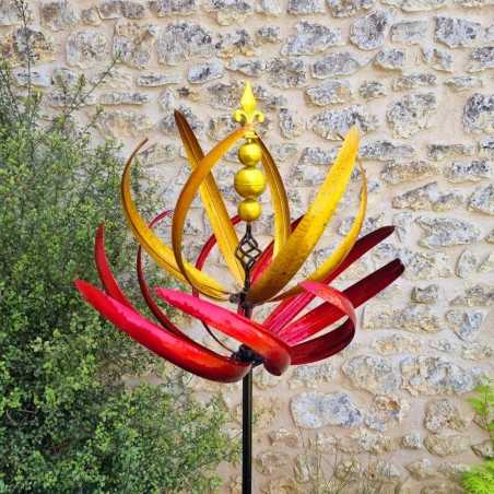 mulino a vento decorativo da giardino girandola modello Fontainebleau in metallo