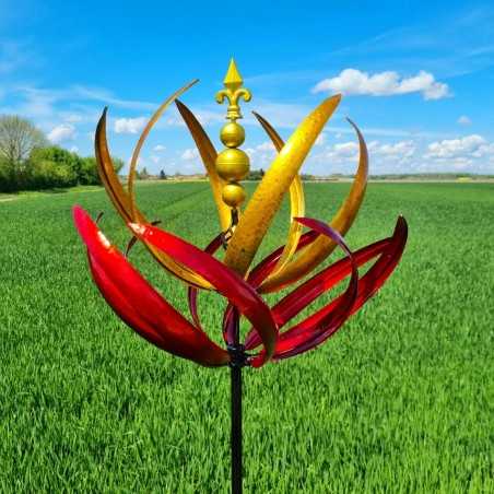 mulino a vento decorativo da giardino girandola modello Fontainebleau in metallo