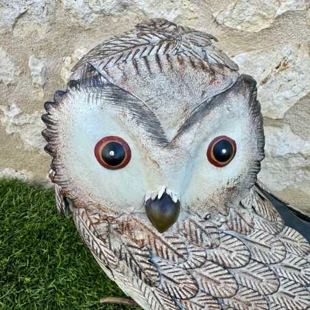 Statue sculpture chouette en métal 31x18x32cm 59,90 € LEZARD DU JARDIN