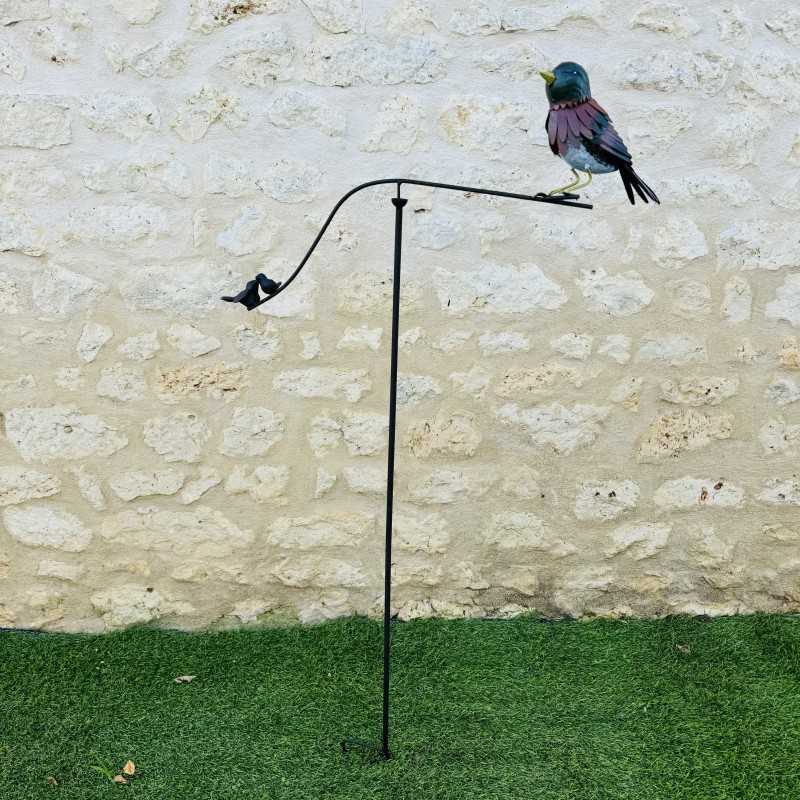 Mobile da giardino uccello colorato in metallo H133