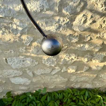 Mobile da giardino in acciaio inox cavallo rampante vista del contrappeso