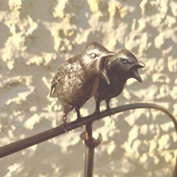 Mobile de jardin inox “Hirondelles en vol” – Sculpture poétique et équilibrée – Lézard du Jardin