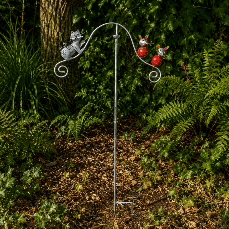 Mobile balancier chat et souris en métal – Hauteur 135 cm