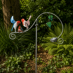 Mobile balancier trois oiseaux colorés en métal – Hauteur 140 cm