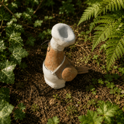 Oiseau chef cuisinier à lunettes en résine – Figurine 12 cm