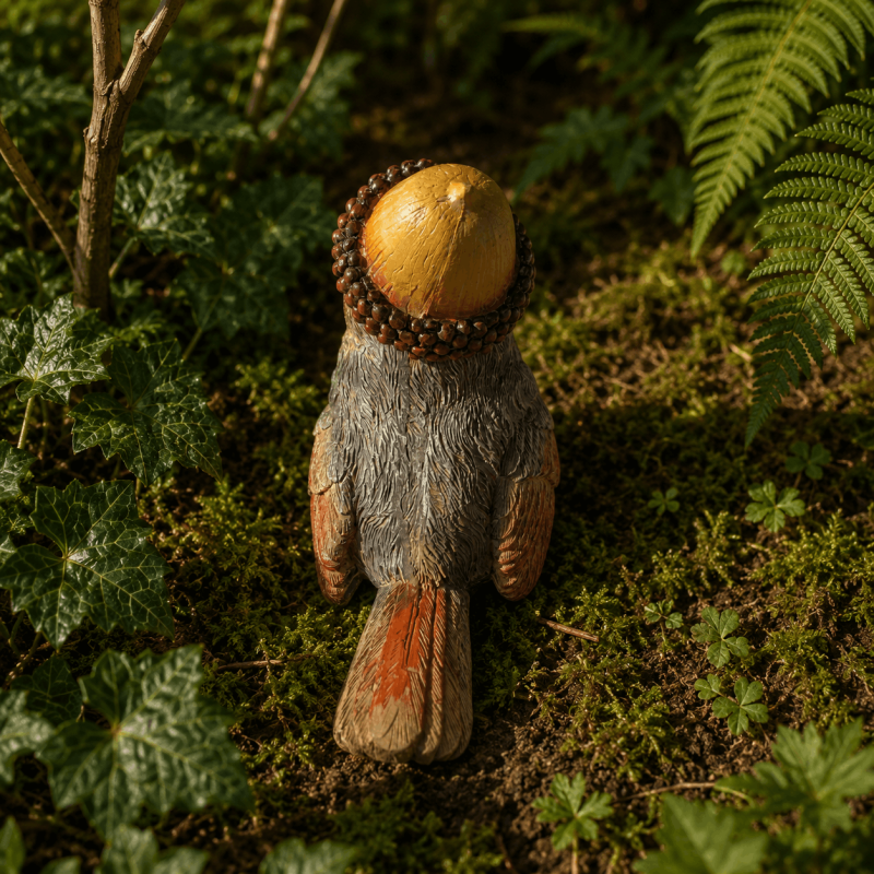 Rouge-gorge décoratif avec bonnet gland
